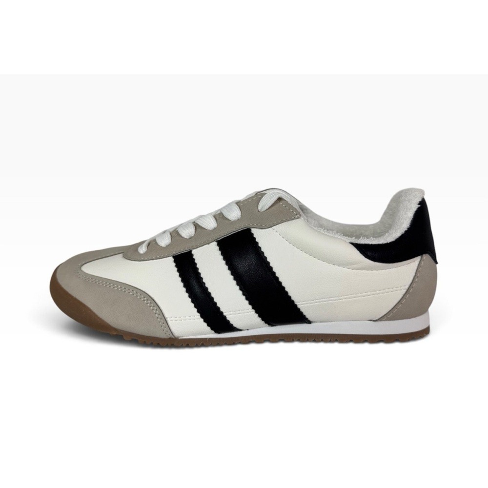 Dolce Vita DV Women's 8 Revie Sneaker Lace Up Blk Creme NEW Low Top Retro